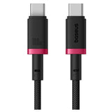 Baseus Dura Cable C-C 100W 1m Red+Black - كابل بيسوس دورا