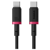 Baseus Dura Cable C-C 100W 1m Red+Black - كابل بيسوس دورا