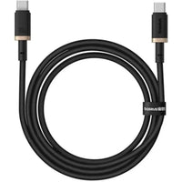 كابل Baseus Dura C إلى C 100W 1م ذهبي وأسود - Baseus Dura Cable C to C 100W 1m Gold+Black