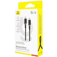 كابل Baseus Dura C إلى C 100W 1م ذهبي وأسود - Baseus Dura Cable C to C 100W 1m Gold+Black