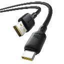 Baseus Silky Cable USB-A to USB-C 3A 2m Black | كابل بيسوس سيلكي يو اس بي 3 أمبير 2 متر أسود