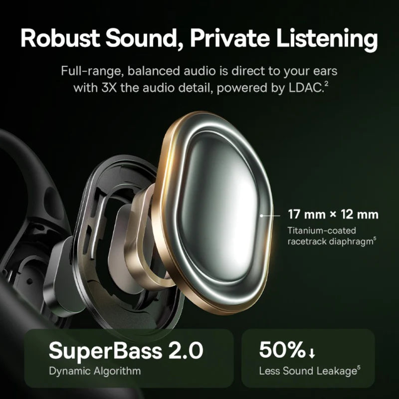 Baseus Eli Sport 2 Open-Ear True Wireless Earbuds Hi-Res IP57 | سماعات بيسوس إيلي سبورت 2 مفتوحة الأذن لاسلكية صوت عالي الدقة مقاومة للماء