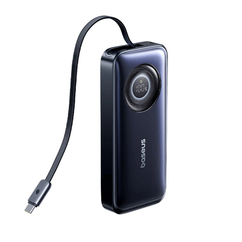 Baseus EnerCore CR11 Power Bank 20000mAh 67W Black - باور بانك بيسوس انركور CR11 20000 مللي أمبير 67 واط أسود