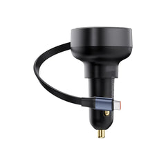 شاحن سيارة إينجويمنت برو 60 واط مع كابل Type-C قابل للسحب وشحن سريع | Enjoyment Pro 60W Car Charger with Retractable Type-C Cable Fast Charging