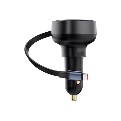 شاحن سيارة إينجويمنت برو 60 واط مع كابل Type-C قابل للسحب وشحن سريع | Enjoyment Pro 60W Car Charger with Retractable Type-C Cable Fast Charging