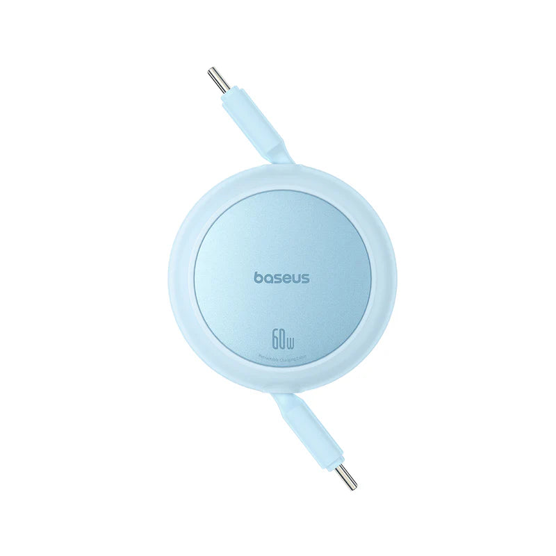 كابل Baseus Free2Pull Mini C إلى C 60W 1م أزرق - Baseus Free2Pull Mini Cable C to C 60W 1m Blue