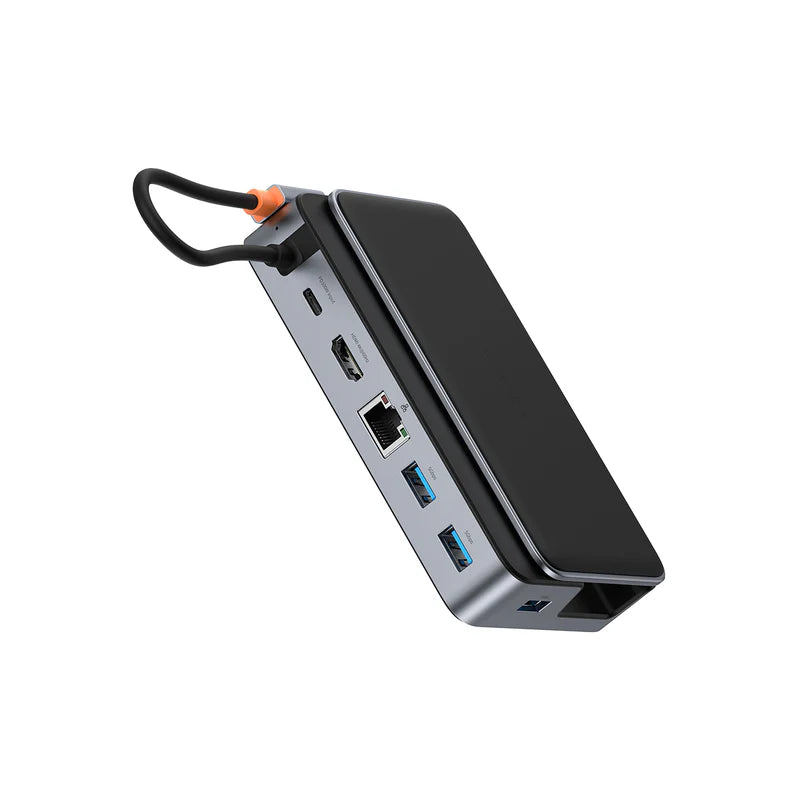 هاب Baseus GamerX بـ 6 منافذ Type-C رمادي فضائي - Baseus GamerX 6-Port Type-C HUB Space Grey