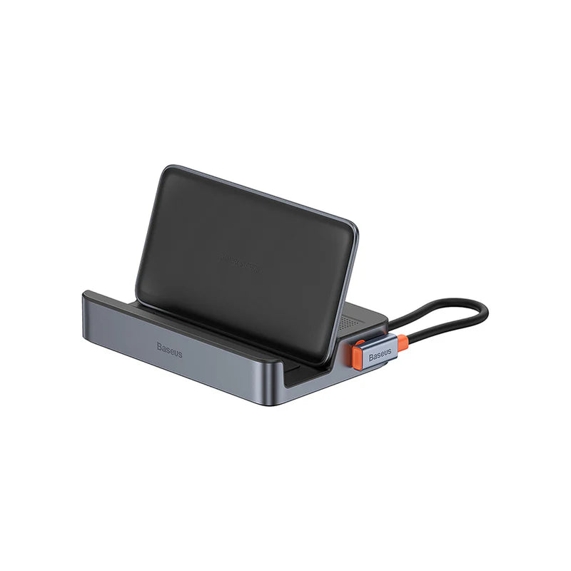 هاب Baseus GamerX بـ 6 منافذ Type-C رمادي فضائي - Baseus GamerX 6-Port Type-C HUB Space Grey