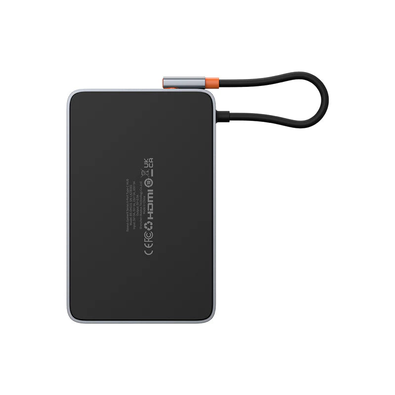 هاب Baseus GamerX بـ 6 منافذ Type-C رمادي فضائي - Baseus GamerX 6-Port Type-C HUB Space Grey