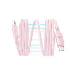 Baseus PicoGo Magnetic Cable C→C 240W 1m Pink | كابل بيسوس بيكو جو المغناطيسي USB-C 240 واط 1 متر وردي