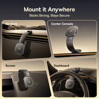 Baseus PrimeTrip C03 Magnetic Mount Stick-on Black - حامل سيارة مغناطيسي بيسوس برايم تريب C03 لاصق أسود