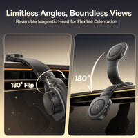 Baseus PrimeTrip C03 Magnetic Mount Stick-on Black - حامل سيارة مغناطيسي بيسوس برايم تريب C03 لاصق أسود