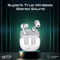 Promate Baton Hybrid ANC TWS Earbuds White-Angle