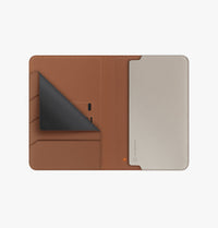 UNIQ Belmont Find My passport holder Caramel Ivory - hidden magnetic pocket