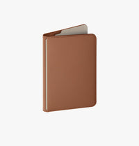 UNIQ Belmont Find My passport holder Caramel Ivory - tracker and SIM slot detail