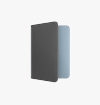 UNIQ Belmont Find My vegan leather passport holder Charcoal Washed Blue