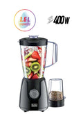 خلاط بقدرة 400 واط مع مطحنة ووعاء إضافي من بلاك أند ديكر | BLACK+DECKER BX430J-B5 400W Blender with Grinder and Extra Jar