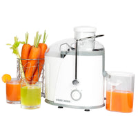 عصارة فواكه وخضروات بلاك أند ديكر بقدرة 400 واط وسرعتين وفتحة تغذية 65 مم | BLACK+DECKER JE400-B5 400W Juice Extractor