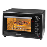 فرن كهربائي بسعة 100 لتر وباب زجاجي مزدوج وشواية دوارة من بلاك أند ديكر | BLACK+DECKER TRO100RDG-B5 100L Double Glass Toaster Oven with Rotisserie