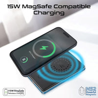 Promate Blade-5 MagSafe Aluminum Power Bank 5000mAh 9mm Slim Blue-Thickness