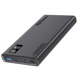باور بانك بروميت بولت 10PD بسعة 10000 مللي ومنفذين USB-C وشاشة LCD - أسود | Promate Bolt-10PD Compact Smart Power Bank with 20W PD Dual USB-C & 22.5W USB-A - Black