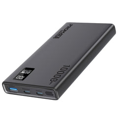 Promate Bolt-10PD Power Bank 10000mAh Dual USB-C 22.5W Black-Front