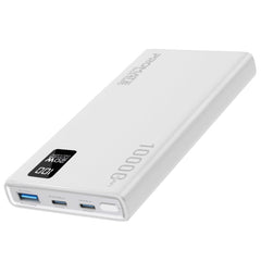 Promate Bolt-10PD Power Bank 10000mAh Dual USB-C 22.5W White-Front