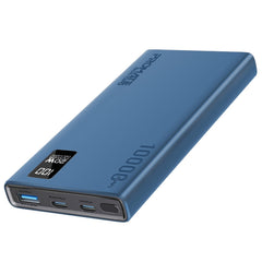 Promate Bolt-10PD Power Bank 10000mAh Dual USB-C 22.5W Blue-Front