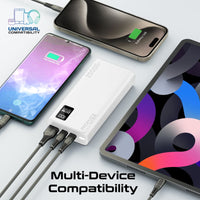 Promate Bolt-20PD Power Bank 20000mAh Dual USB-C 22.5W White-Charging
