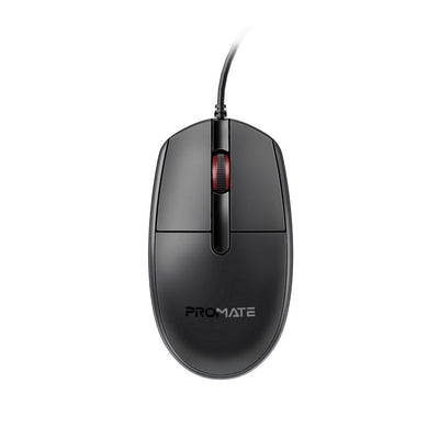 Promate CM-1200 ergonomic wired optical mouse - main view