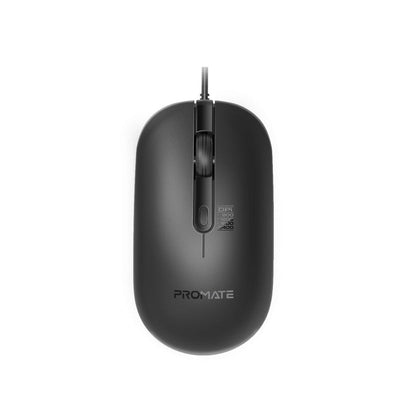 Promate CM-2400 MaxComfort adjustable DPI wired optical mouse - main view