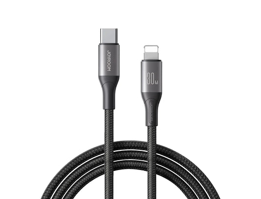 كيبل جويرووم فلاش سيريس يو اس بي سي الى لايتننغ بقدرة شحن سريع 30 واط | Type-C to Lightning Flash Series 30W Fast Charging Data Cable