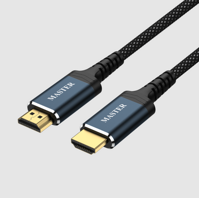 كيبل ماستر HDMI مظفر بدقة 8K وبطول 3 متر - ازرق داكن | Master Braided 8K HDMI Cable 3M - Dark Blue