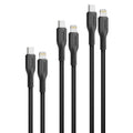 طقم 3 كابلات USB-C إلى لايتننج بشحن 27 واط بأطوال 0.3 و1.2 و2 متر | Promate CableKit-Ci