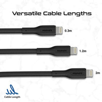 Promate CableKit-Ci 30cm cable used with a power bank in a bag