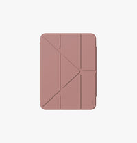 UNIQ Camden iPad 10.2 case Light Coral - folded into a stand