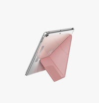 UNIQ Camden iPad 10.2 case Light Coral - closed with magnetic flap