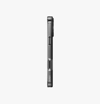 UNIQ Clario recycled plastic case for iPhone 17 Pro Max Smoke - side profile