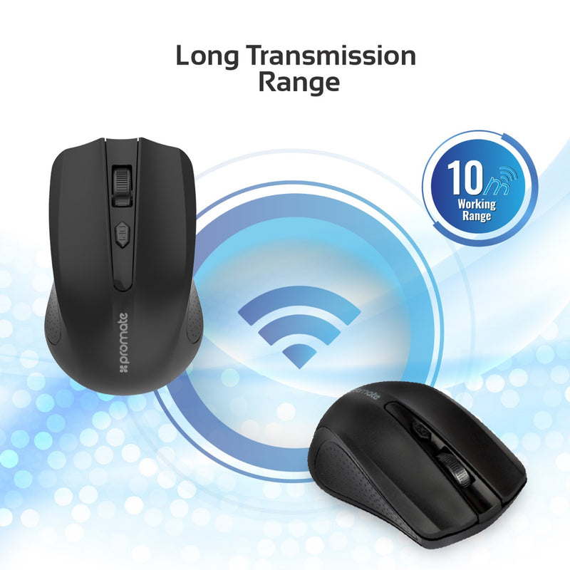 Promate Clix-8 mouse in use on a desk
