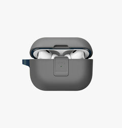 UNIQ Clyde locking AirPods Pro 2 case Chalk Grey Marine Blue