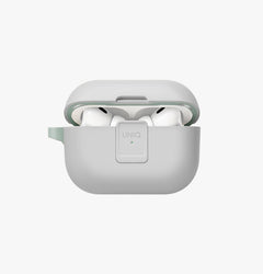 UNIQ Clyde locking AirPods Pro 2 case Dove White Soft Mint