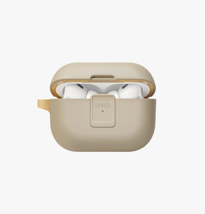 UNIQ Clyde locking AirPods Pro 2 case Ivory Canary Yellow