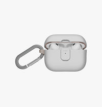 UNIQ Clyde case for AirPods Pro 3 Mist Grey - aluminium carabiner