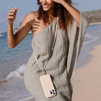 UNIQ Coehl Muse case for iPhone 16 Pro Max Cream - with the matching strap