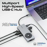 Promate ComandHub-Pro multiport hub - angle view