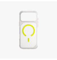 UNIQ Combat Active Luminous glow case for iPhone 17 Pro Max Lume White - side profile