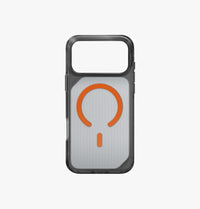 UNIQ Combat Active rugged case for iPhone 17 Pro Max Frost Smoke Orange - side profile