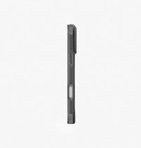 UNIQ Combat Active rugged case for iPhone 17 Pro Max Frost Smoke Orange - grip texture