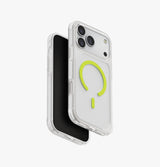 غلاف حماية عسكري مضيء بالظلام لآيفون 17 برو ماكس وبرو | UNIQ Combat Active Luminous - أبيض مضيء