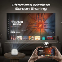 Promate CubeCast-2 projecting large screen image